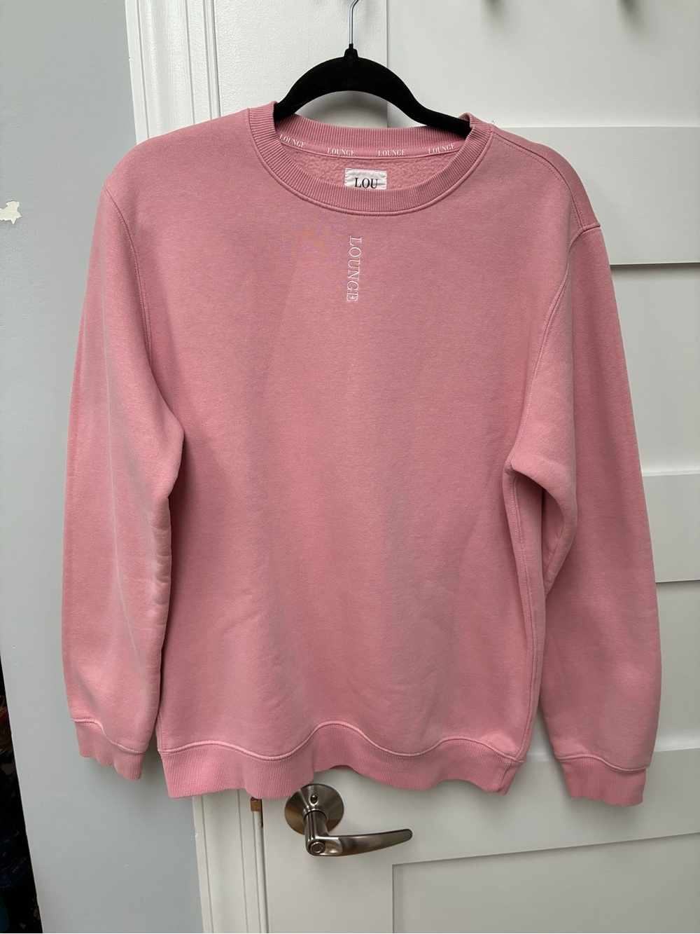 Lounge Apparal Pink Crewneck Sweatshirt size medium